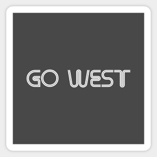 Go West, white Sticker